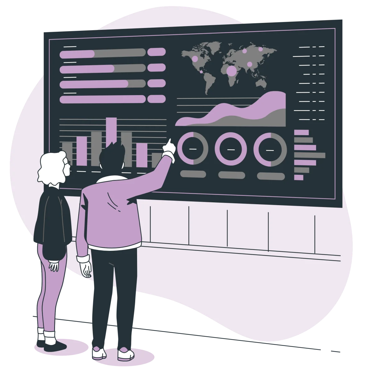 Cyber security professional illustration